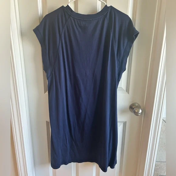 Evereve Nora Navy Cap-Sleeve Shift Dress - Large - Picture 5 of 5
